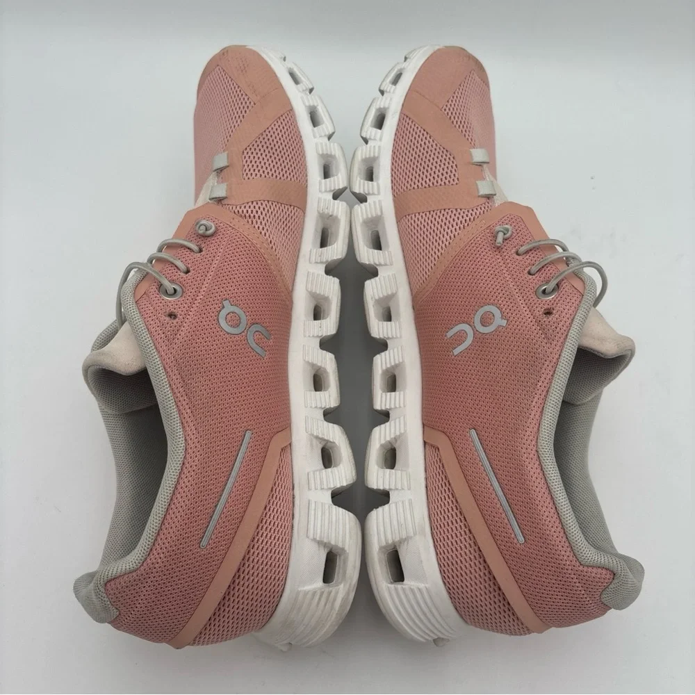 On Running‎ Pink and White Athletic Shoes
